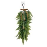 Artificial Norfolk Pine Christmas Wreath with Bows & Bells