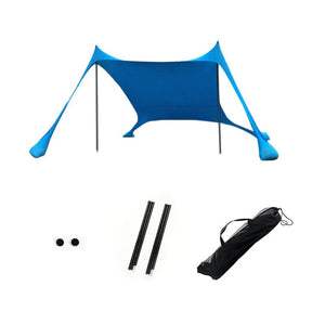 NNEOBA Portable Beach Tent Sun Shelter Windproof Camping Canopy Blue