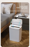 NNEOBA 15L Smart Sensor Trash Can – Automatic Bagging, Battery-Powered (White)