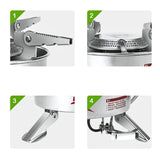 NNEOBA 1940W Strong Firepower Folding Camping Gas Stove Silver