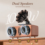 NNEOBA Retro Bluetooth Speaker FM Radio Subwoofer Wireless