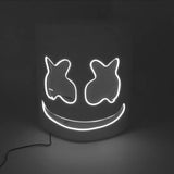 Led Light Up Mask and Gloves DJ Marshmello Head Helmet Light Up Cosplay Head Cover for Men Women Music Festival Purim props
