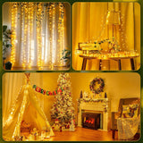 50M 1500-LED Warm Light Cluster Firecracker String Lights – AC-Powered