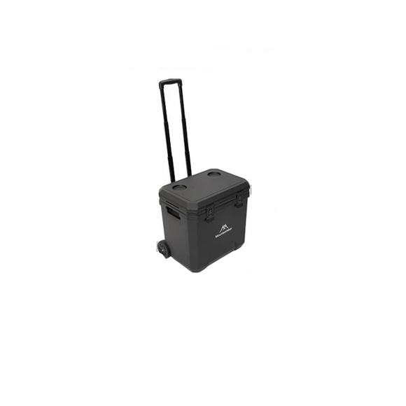 NNEOBA 36L Portable Outdoor Refrigerator Box with Trolley Wheels Black