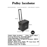 NNEOBA 36L Portable Outdoor Refrigerator Box with Trolley Wheels Black