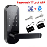 NNEOBA Smart Fingerprint Door Lock with App Control & IC Cards (Waterproof)