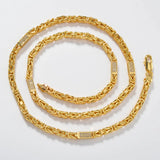 18K Gold-Plated Snake Chain Necklace – Elegant Women's Fashion Jewelry (24-Inch)