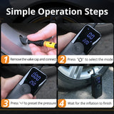 NNEOBA Rechargeable Portable Tire Inflator – Digital Cordless Air Pump