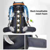 NNEOBA 70L Camping Backpack Tear-Resistant Rucksack Blue