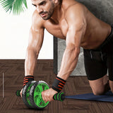 NNEOBA Double-Wheeled Ab Roller Non-Slip Muscle Trainer Green
