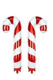 2pcs Extra-Large Red & White Striped Candy Cane Balloons