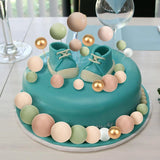 NNEOBA 110-Piece Matcha Green Cake Cupcake Topper DIY Mini Balls Baking Decoration Set
