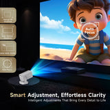 NNEOBA Mini Smart Projector Auto Focus White