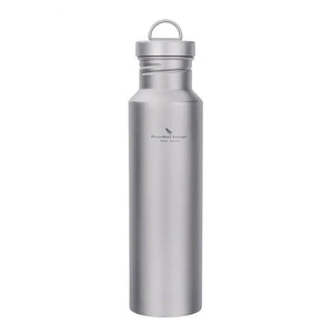 NNEOBA Titanium Water Bottle 750ml Lightweight Reusable Bottle Silver