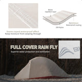 NNEOBA Ultralight 2-Person Backpacking Tent 20D Nylon Waterproof White