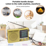 NNEOBA Full Band Portable Mini Pocket Radio Gold