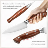 NNEOBA 5.3-Inch Steel Utility Knife – Precision Kitchen Knife Brown