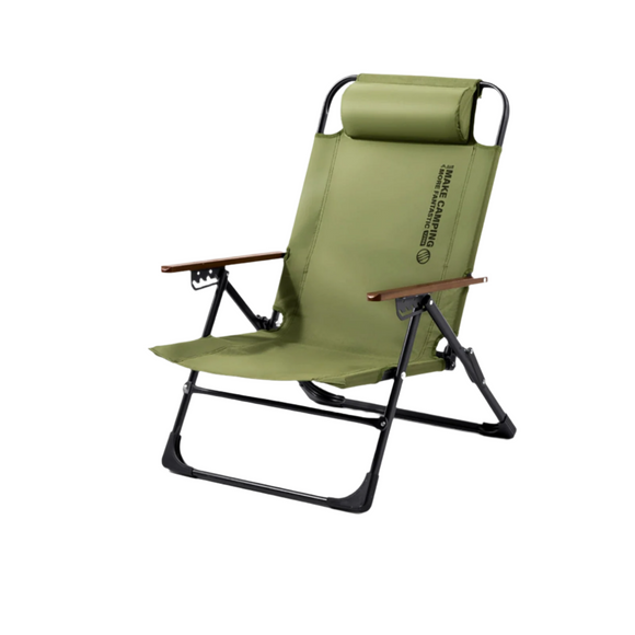 NNEOBA Camping Folding Chair with Detachable Pillow Green