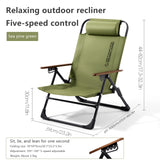 NNEOBA Camping Folding Chair with Detachable Pillow Green