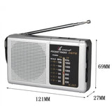 NNEOBA Portable Retro Radio Silver