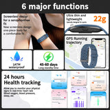NNEOBA No-Screen Smart Bracelet with Heart Rate Blue