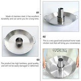NNEOBA BBQ Chicken Holder Pan Silver