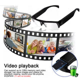 NNEOBA 1080P HD Mini Camera Glasses Wearable DVR Video Recorder Black