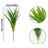 Artificial Spring Grass Plant Set Silk & Plastic Decor Stems