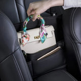 NNEOBA Multifunctional Leather Car Seat Storage Bag Hanging Organizer Black