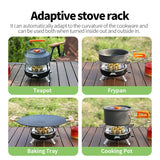 NNEOBA 7-Core Camping Gas Stove Multi-Fuel Burner Black