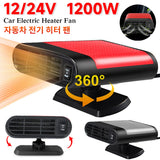 NNEOBA Electric Car Heater Cooling Fan  Windshield Defogger Demister Red