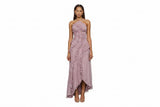 Women's Pleated Chiffon Maxi Dress