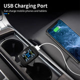 NNEOBA Smart USB Wireless Tire Pressure Monitoring System with Solar Charging Black