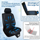 NNEOBA Spacer Car Cooling Seat Cushion–8-Fan Ventilation System Black