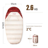 NNEOBA 3-4 Season Wearable Sleeping Bag Lightweight Waterproof White