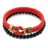2PCS Men's 4mm Woven String Bracelets