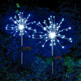 Solar Lights for Outdoor Garden 60/200/420LED Dandelion Lighting Stake Solar Firework Light for Christmas Halloween Lawn Decor