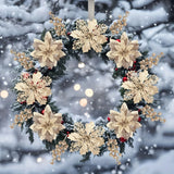 Champagne Gold Artificial Berry Flower Bouquet Silk Floral