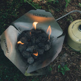 NNEOBA Antarcti Mini Gas Fire Pit Windproof Stainless Steel Heater Silver