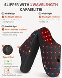 NNEOBA Rechargeable Red Light Therapy Slippers Black