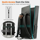 NNEOBA Ravel Expandable Laptop Backpack Waterproof Black