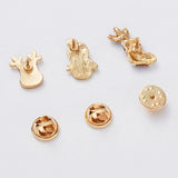 3-Piece Christmas Enamel Brooch Set