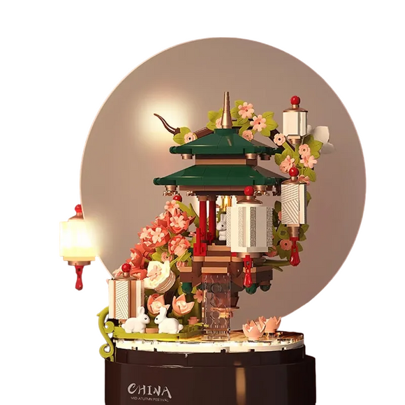 NNEOBA Flower Music Box Mini Building Blocks