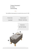 NNEOBA Minimalist Gray Solid Wood Shoe Stool for Home Entryways