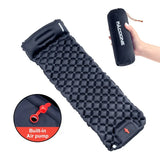 NNEOBA Camping Inflatable Sleeping Pad with Built-in Foot Pump And Pillow Navy Blue
