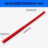 NNEOBA 2Pcs Car Spark Plug Socket Wrench Rubber Grip Spanner Red