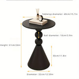 NNEOBA Black Style Iron Art Side Table