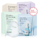 NNEOBA Centella Collagen Face Masks - Pack of 20