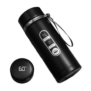 NNEOBA 1L Thermos Bottle with LED Temperature Display Black