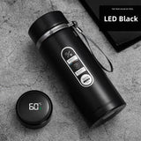 NNEOBA 1L Thermos Bottle with LED Temperature Display Black